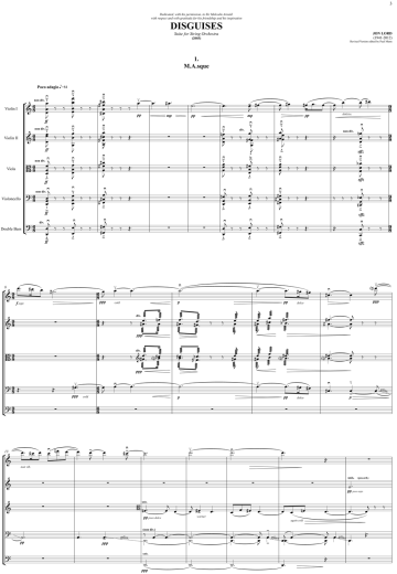 Disguises 1.(2006) M.A.s.q.u.e.Full Score.sib final revised - Full Score (dragged)