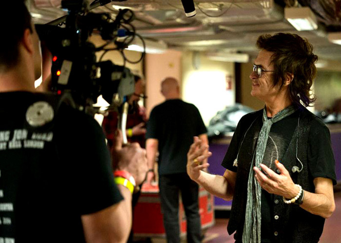 Glenn Hughes interviewed backstage at Royal Albert Hall for the DVD documentary. Photo: Toward Infinity