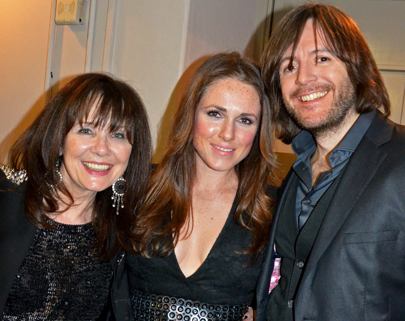 Singers Margo Buchanan (left) with Sandie Thom and Steve Balsamo, who sang Soldier of Fortune in the second half. Photo: Nigel Hopkins