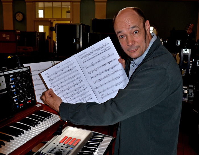 Wix Wickens with the score for Hush. Photo: Nigel Hopkins