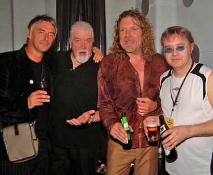 Jon with Paul Well, Robert Plant and Ian Paice at the Sunflower Jam 2006
