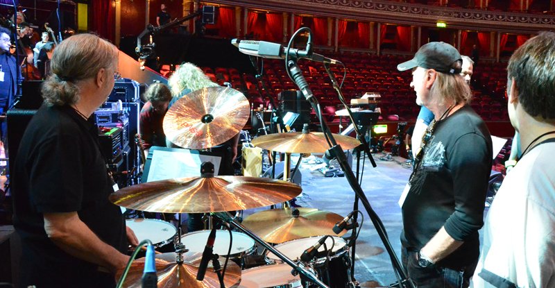 Afternoon dress rehearsal with Paul Mann, Ian Paice, Roger Glover, Bruce Dickinson. Photo: Nigel Hopkins