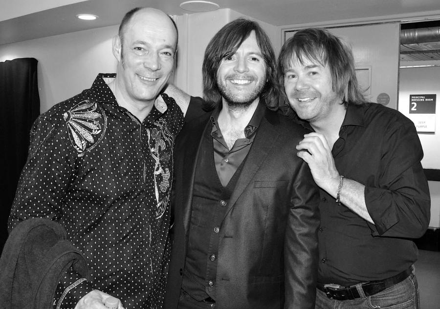 Wix Wickens, Steve Balsamo and Nigel Hopkins backstage at Celebrating Jon Lord