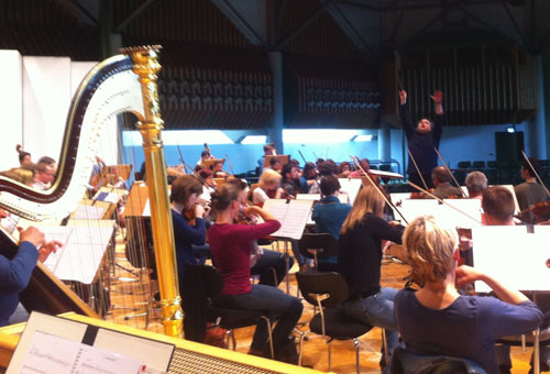 Conductor Paul Mann reaches high to ensure a very special performance tonight in Hagen