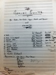 Jon's handwritten cover page to The Gemini Suite.